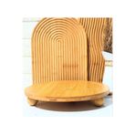 ALLEGRI Bambu Yuvarlak Top Ayaklı Sunumluk Pasta Kek Peynir Servis Tabağı 30 CM