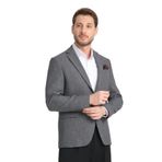 Allegri Erkek Siyah Desenli Slim Fit Mono Yaka Spor Blazer Ceket Siyah 54