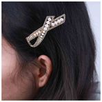 Allereyae Vintage Kristal İnci Saç Tokası Tokalı Yapay Elmas İnci Boncuklu Saç Tokası Sahte İnci Baş Klipsli Şapkalar Tokalı Altın Minimal İnci Fiyonk Saç Aksesuarları Kadınlar ve Kızlar için (Altın