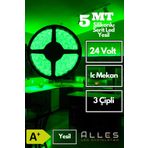 Alles 24 V Yeşil Üç Çipli 60 Led İç Mekan Şerit Led Aydınlatma
