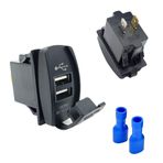 Allestock Su Geçirmez Çift USB 12 V Araç Şarj Soketi