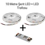 Allians 10 Metre Beyaz Şerit LED Seti, Iç Mekan, 5A Trafo, Uzun ve Parlak Işık - Ahşap - Beyaz