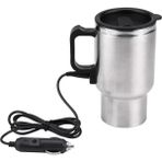Allians 12V Elektrikli Araç Su Isıtıcı, 450 ml Seyahat Fincanı - Altın - Gri