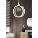 Allians 24 cm Beyaz Modern Sarkıt Avize, Salon, Mutfak, Kafe, Dekoratif Aydınlatma - Seçenek 1 - Ahşap - Beyaz