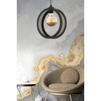 Allians 24 cm Siyah Modern Avize, Salon, Mutfak, Cafe ve Kuaför Dekorasyonu - Seçenek 1 - Ahşap