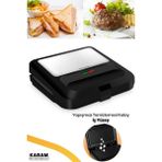 Allians 750 W Isınmaya Dayanıklı Tost ve Izgara Makinesi Siyah Inox - Ahşap