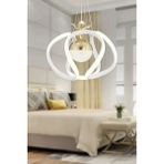 Allians A++ Plus Ahtapot Beyaz Gold LED Sarkıt Avize, Şık ve Modern Dekorasyon - Seçenek 1 - Ahşap - Beyaz