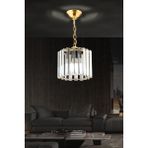 Allians Altıgen Kristal Taşlı Sarkıt Avize 18CM, Salon, Mutfak, Hol ve Oda Dekoru - Seçenek 1 - Altın