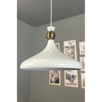 Allians Beyaz Eskitme Şapka Avize, Salon, Mutfak, Cafe, Butik Aydınlatma - Seçenek 1 - Ahşap - Beyaz