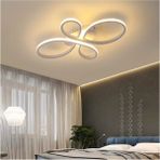 Allians Beyaz Kasa ve LED Işıklı Modern Aydınlatmalı Avize - Seçenek 1 - Ahşap - Beyaz