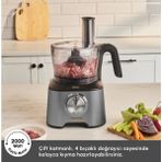 Allians Çok Fonksiyonlu 10'lu Mutfak Robotu, 2000W Güçlü Motor ile Performans - Altın - Gri