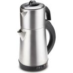 Allians Elektrikli Çay Makinesi 1500W Paslanmaz Çelik 1,8 Lt Kettle ve 0,8 Lt Demlik - Açık Bej