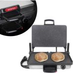 Allians Inox Metal Turbo Grill Granit Bazlama ve Lahmacun Tost Makinesi - Ahşap
