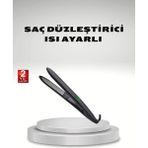 Allians Işıklı Dijital Saç Düzleştirici, Titanyum Seramik Plaka, Güçlü Performans - Açık Bej - Seçenek 1