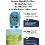 Allians Keton ve Şeker Ölçüm Cihazı Seti, 50 Keton ve 50 Şeker Stribi - Seçenek 1