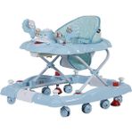 Allians Kiddiy Sallanmalı Bebek Yürüteci, Mavi, Güvenli ve Eğlenceli Kullanım - Altın - Turkuaz