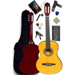 Allians Klasik Gitar 4/4 Yetişkin Boy, Tam Set, Yüksek Kalite, Rahat Çalma - Seçenek 1 - Altın