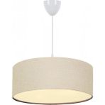 Allians Krem Sarkıt Avize 30 Cm, Tekli, Kumaş Şapka, Modern ve Şık Tasarım - Seçenek 1 - Ahşap - Bej
