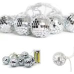 Allians Mini Disko Topu Dekoratif 10'lu LED Zinciri, Renkli ve Parlak Süsleme - Seçenek 1 - Altın