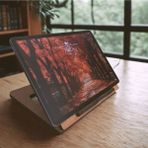 Allians Mini Tablet Standı Ceviz Renkli, Hafif ve Şık Tasarım - Seçenek 1 - Antrasit