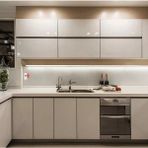 Allians Modern 30CM Beyaz Mutfak Dolabı LED Aydınlatma | Şık ve Işlevsel - Seçenek 1 - Ahşap - Beyaz