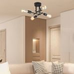 Allians Modern 4'lü Plafonyer, Genç ve Yatak Odası Için Şık Avize Seti - Seçenek 1 - Ahşap