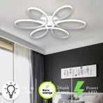 Allians Modern Beyaz LED Tavana Asma Avize, Şık ve Şeffaf Tasarım - Seçenek 1 - Ahşap - Beyaz
