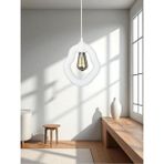 Allians Modern Bohem Beton Görünüm Avize, Ayarlı E27, Salon, Mutfak, Yatak Odası - Seçenek 1 - Ahşap - Beyaz