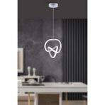 Allians Modern Krom Sarkıt LED Avize, Beyaz Power Ledli, Salon ve Mutfak Aydınlatması - Seçenek 1 - Ahşap - Bej