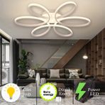 Allians Modern LED Plafonyer Tavana Sıfır, Beyaz Kasa, Gün Işığı 75CM - Seçenek 1 - Ahşap - Beyaz