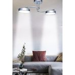 Allians Modern Ledli Krom Avize, 3 Renk Işık, Oturma, Mutfak, Salon Dekoru - Seçenek 1 - Altın - Gri