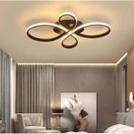 Allians Modern Siyah Beyaz LED Plafonyer, Şık ve Şık Aydınlatma Seçeneği - Seçenek 1 - Ahşap
