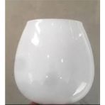 Allians Parlak Fanus Avize Camı, E27, Çap 12CM, Boy 13CM, Şık ve Modern Tasarım - Seçenek 1 - Ahşap - Beyaz