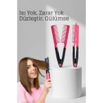Allians Pratik ve Taşınabilir Manuel V Tipi Keratin Saç Düzleştirici, Isısız Tasarım - Altın - Turkuaz - Seçenek 1