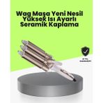 Allians Profesyonel Kullanıma Uygun Bukle Maşası, Şık ve Hızlı Saç Şekillendirme - Açık Bej - Seçenek 1