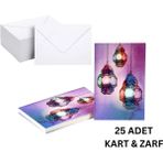 Allians Ramazan Temalı Hediye ve Tebrik Kartı + Zarf Seti 25'li, 6x8 cm & 7x9 cm - Açık Bej - Seçenek 1