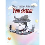 Allians Renkli ve Müzikli Kiddy Yürüteç, Eğlenceli Bebek Aktivite Oyuncağı - Altın - Gri