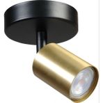 Allians Retro Siyah Eskitme LED Spot Tavan Aplik, 180° Hareketli Günışığı Ampullü - Seçenek 1 - Ahşap