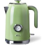 Allians Retro Yeşil 1,7l Su Isıtıcısı, 2200W, Paslanmaz Çelik, Şık Tasarım - Ahşap