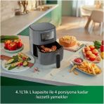 Allians Sağlıklı ve Pratik Pişirme Için 4.2 Litre Airfryer Fritöz, Uzaktan Bağlantı - Altın - Gri