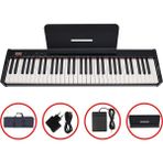 Allians Şarjlı 61 Tuş Bluetooth Mıdı Klavye Seti Çanta Pedal Adaptör Dahil - Seçenek 1 - Cappuccino