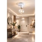Allians Şık Beyaz Plafonyer, Oda, Hol, Salon, Banyo ve Otel Aydınlatması - Seçenek 1 - Ahşap - Beyaz