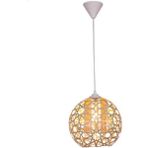 Allians Şık Metal Top Avize, Modern ve Elegant Iç Mekan Aydınlatması - Seçenek 1 - Ahşap - Bej