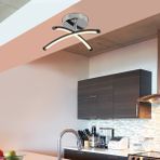 Allians Şık Siyah 15W LED Plafonyer, Modern Mutfak ve Banyo Aydınlatması - Seçenek 1 - Ahşap