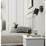 Allians Şık Siyah Metal LED Spot Aplik, Hareketli ve Günışığı Işıklandırma - Seçenek 1 - Ahşap
