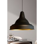 Allians Şık Siyah Metal Sarkıt Avize, Modern ve Vintage Tasarım, Salon ve Otel Dekorasyonu - Seçenek 1 - Ahşap