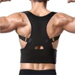 Allians Unisex Siyah Medikal Korse, Ortopedik Kamburluk Önleyici Sırt Duruş Korsesi - Seçenek 1