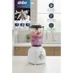 Allians Yüksek Performanslı 1.5l Cam Hazneli Turbo Blender, Güçlü ve Şık Tasarım - Ahşap - Beyaz