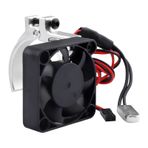 AllinRC 42 mm Çaplı Motorlar için Isı Sensörlü Alüminyum Isı Emici Soğutma Fanı, 4268 4274 Fırçasız Motora uygundur (Gümüş)