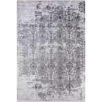 Allison Gri Çerçeveli Modern Geometrik Etnik Desenli Boho Makinada Yıkanabilir Hafif Hav Toz Vermez Leke Tutmaz Kaymaz Taban Dijital Makine Baskı Halı Oturma Odası Salon Yolluk Koridor Mutfak Halısı